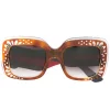 Gucci Eyewear Lunettes De Soleil à Monture à Ornements Femme