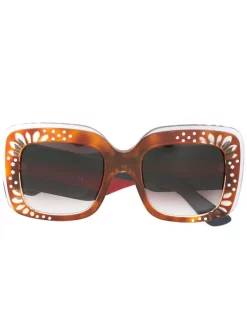 Gucci Eyewear Soldes 2022 18 Gucci Eyewear Lunettes De Soleil à Monture à Ornements Femme
