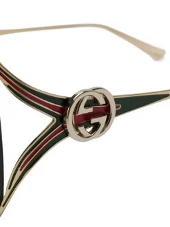 Gucci Eyewear 001 Round Frame Oversized Sunglasses Femme -Gucci Eyewear Soldes 2022 12499013 11720173 600
