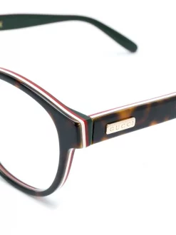 Gucci Eyewear Lunettes à Monture Ronde Femme -Gucci Eyewear Soldes 2022 12719055 13036017 600