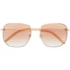 Gucci Eyewear 003 GOLD Lunettes à Monture Rectangulaire Femme