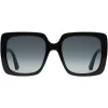 Gucci Eyewear 1011 BLACK GREY Lunettes De Soleil à Monture Rectangulaire Femme