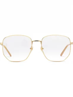 Gucci Eyewear Lunettes à Monture Rectangulaire 8005 GOLD
