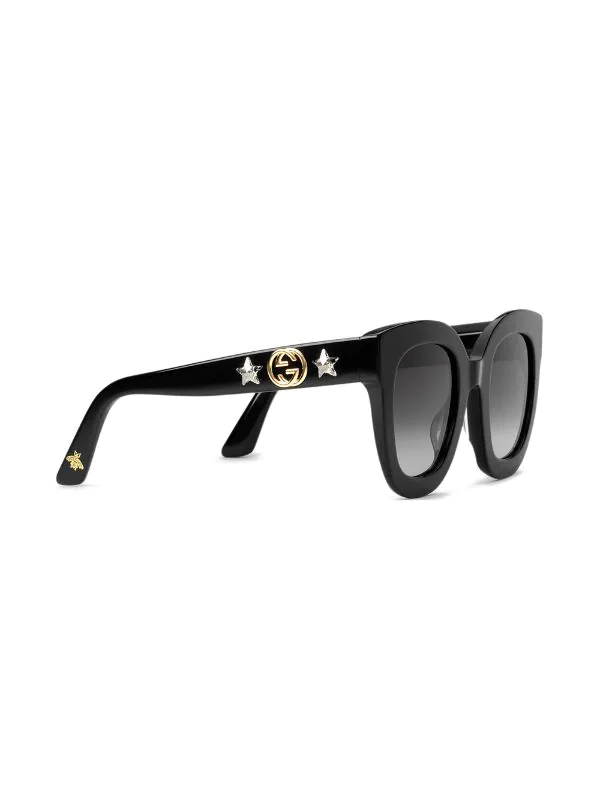Gucci Eyewear 1112 BLACK Lunettes De Soleil à Monture Ronde Oversize Femme 2 Gucci Eyewear 1112 BLACK Lunettes De Soleil à Monture Ronde Oversize Femme – Image 2