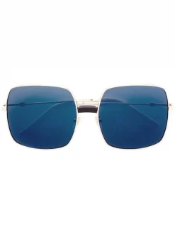 Gucci Eyewear Lunettes De Soleil à Monture Oversize 001 GOLD