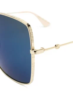 Gucci Eyewear Lunettes De Soleil à Monture Oversize 001 GOLD -Gucci Eyewear Soldes 2022 13360733 15128035 600