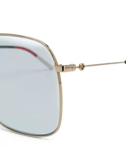 Gucci Eyewear 006 GOLD Lunettes De Soleil à Monture Carrée Femme -Gucci Eyewear Soldes 2022 13403083 18391960 600