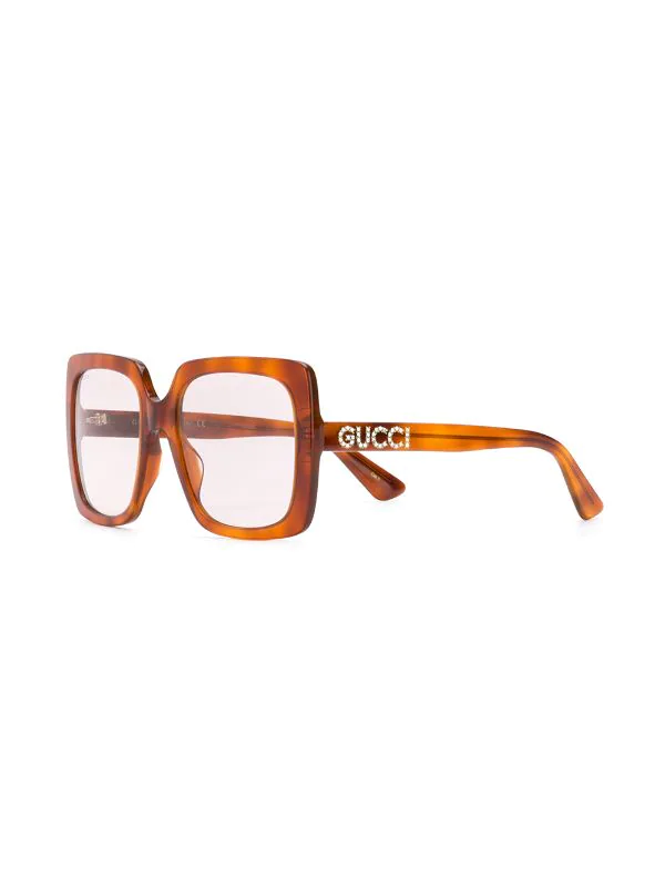 Gucci Eyewear Lunettes à Monture Rectangulaire Femme 2 Gucci Eyewear Lunettes à Monture Rectangulaire Femme – Image 2