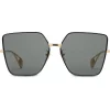 Gucci Eyewear 8815 Gold Lunettes De Soleil à Monture Carrée Femme