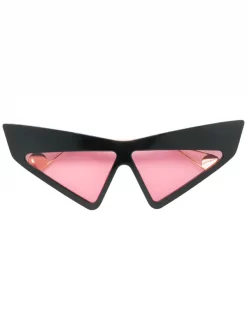 Gucci Eyewear Lunettes De Soleil Structurées à Ornements Femme