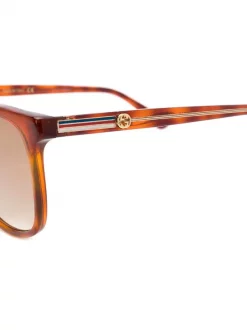 Gucci Eyewear Lunettes De Soleil à Monture Carrée 004 HAVANA HAVANA BROWN -Gucci Eyewear Soldes 2022 13459155 15653415 600