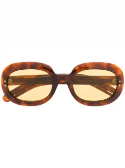 Gucci Eyewear 002 BROWN Lunettes De Vue Ă Monture Ovale Femme