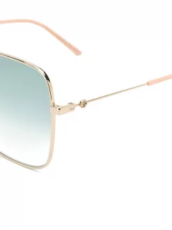 Gucci Eyewear C004 GOLD Lunettes De Soleil à Monture Carrée Oversize Femme -Gucci Eyewear Soldes 2022 13705955 16698290 600