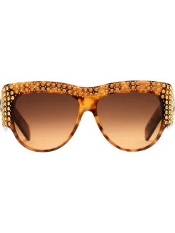 Gucci Eyewear Lunettes De Soleil à Ornements En Cristal 2225 HAVANA HAVANA BROWN
