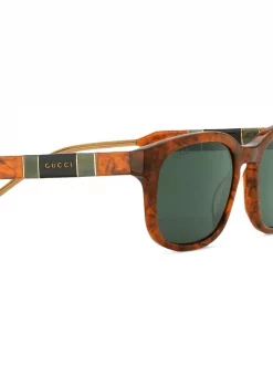 Gucci Eyewear Lunettes De Soleil à Monture Rectangulaire Homme -Gucci Eyewear Soldes 2022 14503083 21741298 600