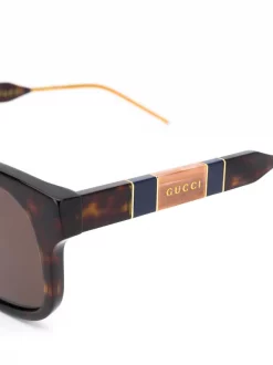 Gucci Eyewear Lunettes De Soleil à Monture Rectangulaire Homme -Gucci Eyewear Soldes 2022 14536260 22190319 600