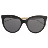 Gucci Eyewear Lunettes De Soleil à Monture Papillon 001 BLACK CRYSTAL GREY