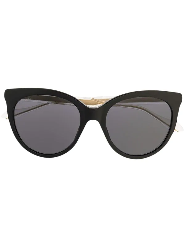 Gucci Eyewear Lunettes De Soleil à Monture Papillon 001 BLACK CRYSTAL GREY 1 Gucci Eyewear Lunettes De Soleil à Monture Papillon 001 BLACK CRYSTAL GREY