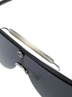 Gucci Eyewear 001 RUTHENIUM BLACK GREY Lunettes De Soleil à Monture Aviateur Femme -Gucci Eyewear Soldes 2022 14554470 22299966 600