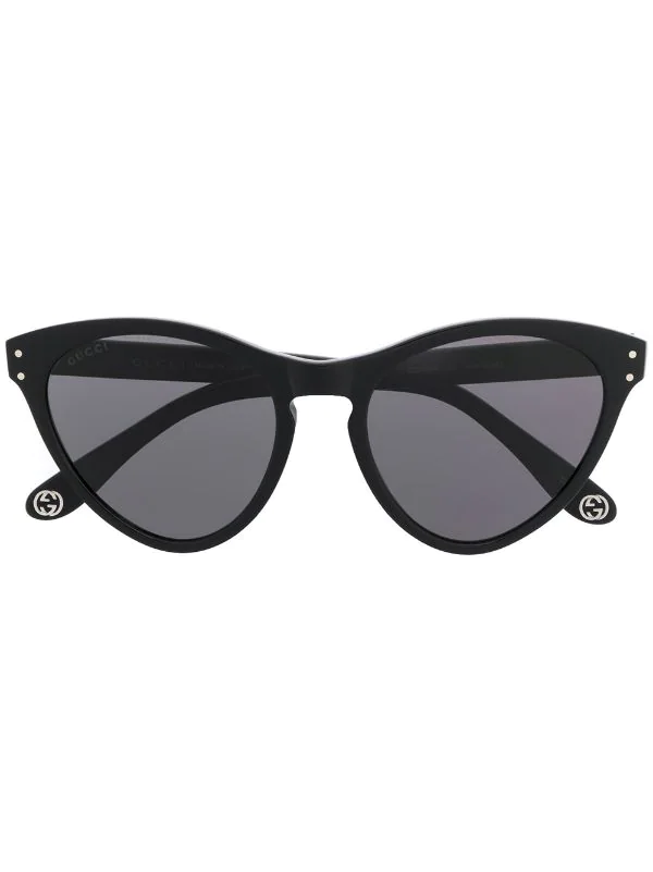 Gucci Eyewear 001 BLACK BLACK GREY Lunettes De Soleil à Monture Papillon Femme 1 Gucci Eyewear 001 BLACK BLACK GREY Lunettes De Soleil à Monture Papillon Femme