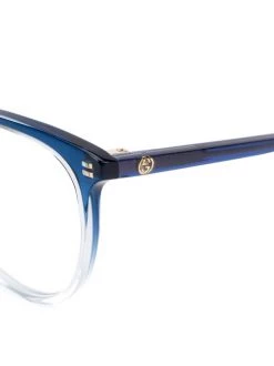 Gucci Eyewear Lunettes De Vue à Monture Papillon 004 BLUE BLUE TRANSPARENT -Gucci Eyewear Soldes 2022 14600714 22432543 600