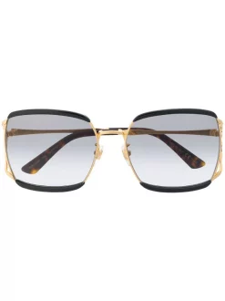 Gucci Eyewear Lunettes De Soleil à Monture Oversize 004