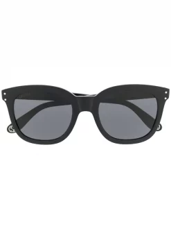Gucci Eyewear 001 BLACK Lunettes De Soleil à Monture Carrée Femme