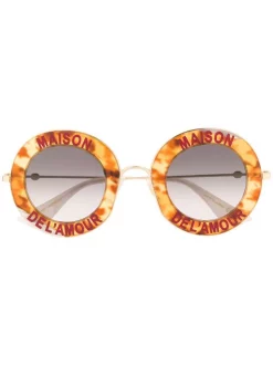 Gucci Eyewear 010 HAVANA GOLD GREY Lunettes De Soleil Maison De L'amour Femme