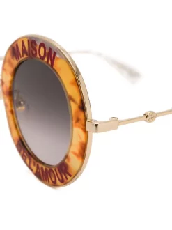 Gucci Eyewear 010 HAVANA GOLD GREY Lunettes De Soleil Maison De L'amour Femme -Gucci Eyewear Soldes 2022 14825552 24013218 600