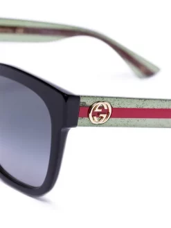 Gucci Eyewear 002 Lunettes De Soleil à Monture Carrée Femme -Gucci Eyewear Soldes 2022 14922770 27384459 600