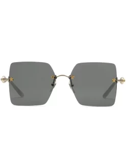 Gucci Eyewear Lunettes De Soleil à Monture Carrée 8117 SILVER