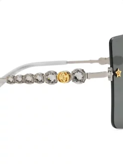 Gucci Eyewear Lunettes De Soleil à Monture Carrée 8117 SILVER -Gucci Eyewear Soldes 2022 14957475 24524619 600