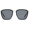 Gucci Eyewear 1017 BLACK Lunettes De Soleil Oversize à Verres Teintés Homme