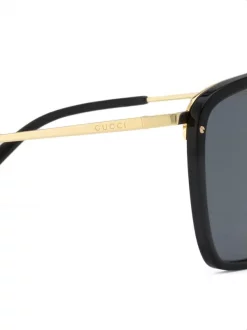 Gucci Eyewear 1017 BLACK Lunettes De Soleil Oversize à Verres Teintés Homme -Gucci Eyewear Soldes 2022 14964738 24527118 600