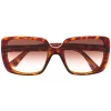 Gucci Eyewear 002 HAVANA HAVANA BROWN Lunettes De Soleil à Monture Carrée Femme