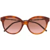 Gucci Eyewear Lunettes De Soleil à Monture Ronde Femme