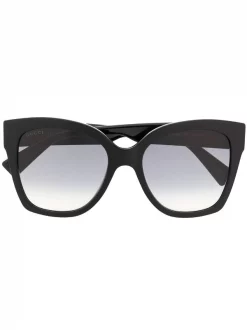 Gucci Eyewear Lunettes De Soleil à Monture Carrée 001 BLACK