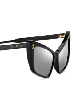 ( Runway ) Gucci Eyewear 1014 BLACK Lunettes De Soleil à Monture Rectangulaire Femme -Gucci Eyewear Soldes 2022 15202008 26068175 600