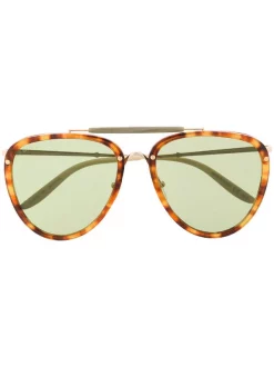 Gucci Eyewear Lunettes De Soleil à Monture Ovale Femme