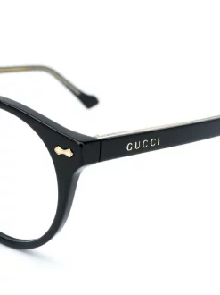 Gucci Eyewear 001 BLACK Lunettes De Vue à Monture Ronde Femme -Gucci Eyewear Soldes 2022 15370785 26970654 600
