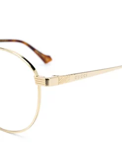 Gucci Eyewear Lunettes De Vue à Monture Ronde 004 GOLD -Gucci Eyewear Soldes 2022 15370794 26970682 600