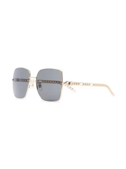 Gucci Eyewear Lunettes De Soleil à Monture Carrée 001 GOLD GREY -Gucci Eyewear Soldes 2022 15423992 28871513 600