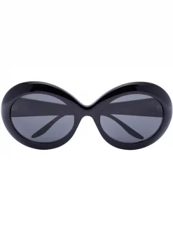 Gucci Eyewear Lunettes De Soleil Black à Monture Ronde Femme