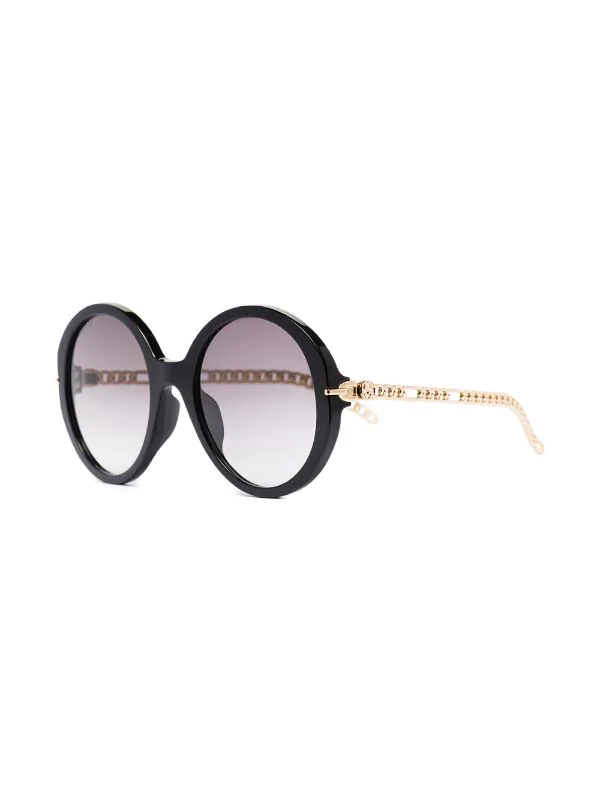 Gucci Eyewear 001 BLACK GOLD GREY Lunettes De Soleil à Monture Oversize Femme 3 Gucci Eyewear 001 BLACK GOLD GREY Lunettes De Soleil à Monture Oversize Femme – Image 3