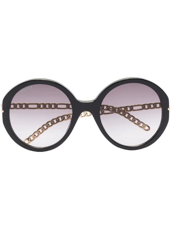 Gucci Eyewear 001 BLACK GOLD GREY Lunettes De Soleil à Monture Oversize Femme 1 Gucci Eyewear 001 BLACK GOLD GREY Lunettes De Soleil à Monture Oversize Femme