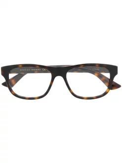 Gucci Eyewear 002 HAVANA Lunettes De Vue à Monture Rectangulaire Homme