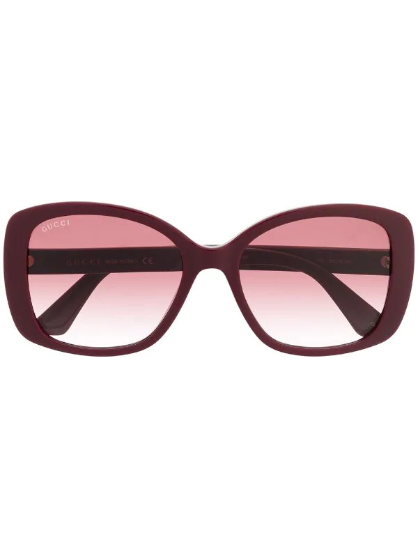 Gucci Eyewear Lunettes De Soleil à Monture Carrée 003 RED 1 Gucci Eyewear Lunettes De Soleil à Monture Carrée 003 RED
