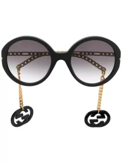 Gucci Eyewear Lunettes De Soleil à Breloques Amovibles Femme