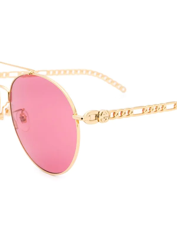 Gucci Eyewear Lunettes De Soleil à Breloques Amovibles 003 GOLD 3 Gucci Eyewear Lunettes De Soleil à Breloques Amovibles 003 GOLD – Image 3