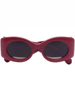 Gucci Eyewear 001 RED BROWN Lunettes De Soleil Matelassé Femme